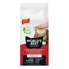 World's Best Cat Litter Multiple Cat be kvapo, kraikas katėms, 6,8 kg — 2 nuotrauka