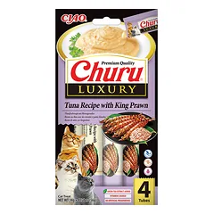 Churu Luxury kreminis skanėstas su tunu ir krevetėmis katėms 56g