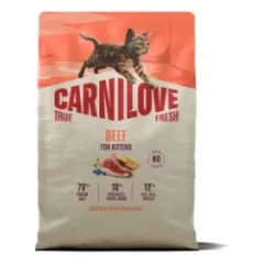 CARNILOVE TRUE FRESH Cat Dry Beef for Kittens sausas pašaras kačiukams 2 kg parduotuvėje akvanamai.lt