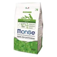 Monge adult sausas pašaras (triušiena, ryžiai, bulvės) 2,5kg