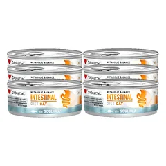 Disugual drėgnas drėgnas kačių maistas Veterinary INTESTINAL Sola (suaugusiems) 6x85 g