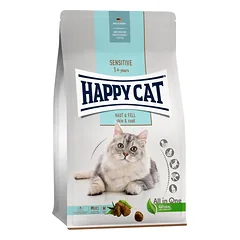 HAPPY CAT Sensitive Hair & Skin 4 kg  odos ir plaukų priežūra