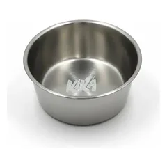 Kika gyvūnų augintinių dubenėlis, metalinis, sidabrinis, Ø16 cm — 2 nuotrauka