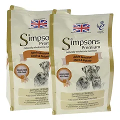 Simpsons Premium Adult Sensitive Duck & Potato - maistas jautriems šunims, antis ir bulvės
