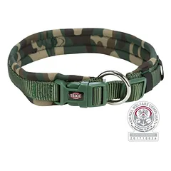 TRIXIE Premium antkaklis, platus su neoprenu L 49-55cm/25mm, kamufl./miško
