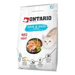 Ontario visavertis pašaras suaugusioms katėms Cat Hair&Skin, 0,4 kg — 2 nuotrauka