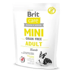 Brit Care Mini Grain Free Adult Lamb sausas maistas suaugusiems mažų veislių šunims su ėriena, 400 g