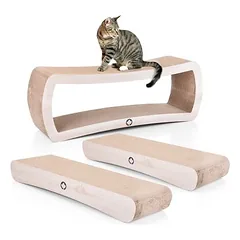 Canadian Cat Company draskymo lentų rinkinys GALAXY XXL ir 2 x WAVE XXL, L 100 x B 26.5 x H 33.5 cm – natūrali, medžio raštu — 2 nuotrauka