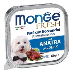 Monge Fresh paštetas šunims su antienos gabalėliais 100g
