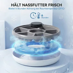 Automatinis maisto dozatorius baltas ir pilkas — 5 nuotrauka