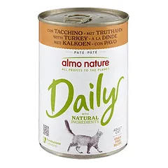 Almo Nature Daily su kalakutiena drėgnas maistas suaugusiems katėms, 400 g