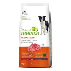 Natural Trainer Adult Medium Beef (jautiena) sausas pašaras šunims 12kg, 12 kg — 2 nuotrauka
