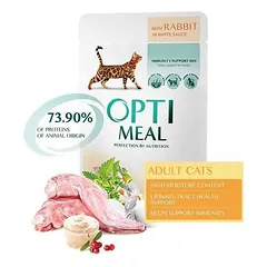 OPTIMEAL RABBIT in white sauce konservai katėms su triušiena baltame padaže, 85g