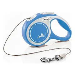 Flexi New Comfort ritininis pavadėlis šunims XS (virvelė) 3 m, mėlynas