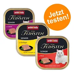 animonda mišrus rinkinys vom Feinsten Senior, drėgnas maistas katėms 36 x 100 g