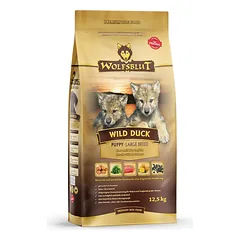 WOLFSBLUT Wild Duck Large Breed Puppy didelių veislių šuniukų sausas ėdalas su antiena 12,5 kg