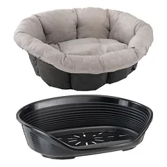Ferplast užvalkalas Sofà Tweed, smėlio spalvos, krepšiui Siesta Deluxe (be krepšio), Dydis: 4: L 64 x B 48 x H 25 cm — 4 nuotrauka