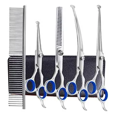 LovuPet Professionelle 6-in-1-Sicherheitsschere aus 4CR-Edelstahl