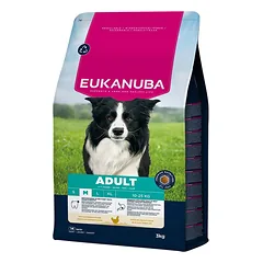 Eukanuba Adult Medium Chicken sausas maistas vidutinių veislių suaugusiems šunims, 3 kg