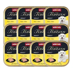 ANIMONDA Vom Feinsten Adult Kalakutienos ir sūrio paštetas šunims 12 x 150 g