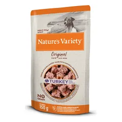 Nature's Variety Mini Adult Turkey begrūdis, drėgnas maistas mažų veislių šunims, 150 g