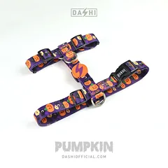 Dashi Pumpkin Back Harness - reguliuojami šunų diržai su Helovino moliūgų raštu, XS — 2 nuotrauka