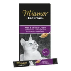 Miamor Cat Cream skanėstai su salyklu ir sūriu katėms - Pet24