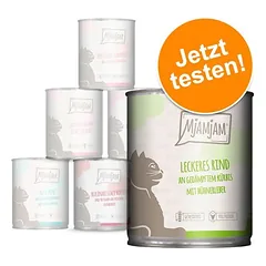 MjAMjAM bandomasis rinkinys 6 x 800 g, drėgnas maistas katėms, > 500 g — 1 nuotrauka