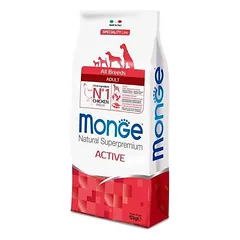 Monge All Breeds Adult Active su vištiena, sausas maistas visų veislių aktyviems šunims su vištiena, 12 kg