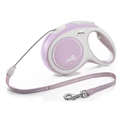 Flexi New Comfort M Rope 5 m, rožinė įtraukiama pavadė šunims iki 20 kg