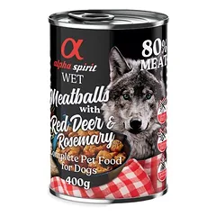 alpha spirit Dog Meatballs 6 x 400 g, drėgnas maistas šunims