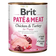 BRIT PATÉ & MEAT CHICKEN & TURKEY FOR PUPPY 800g