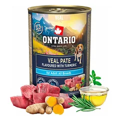 Ontario Dog Adult Veal Pate with Turmeric Flavor 400 g
