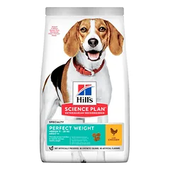 HILL'S SP Canine adult perfect weight medium sausas maistas vidutinių veislių suaugusiems šunims,  12 kg