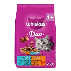 Whiskas 1+ Duo Surf & Turf su tunu ir vištiena, sausas maistas katėms, 5 - 9,9 kg — 3 nuotrauka