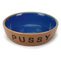 Beeztees Katzennapf Catdish Pussy verjüngend beige/blau