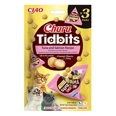 Churu Tidbits skanėstai katėms su tunu ir lašiša, 36g 3 vnt