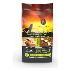 Ambrosia begrūdis su šviežia kalakutiena ir antiena sausas maistas šunims, Fresh Turkey & Duck 2kg — 2 nuotrauka