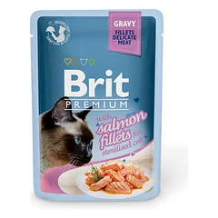 Brit Premium Delicate konservai katėms Salmon for Sterilised in Gravy 24vnt. x 85g.