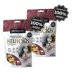 DR MALOU 100% liofilizuota ėriuko kepenėlė, 2 x 50 g, skanėstai katėms