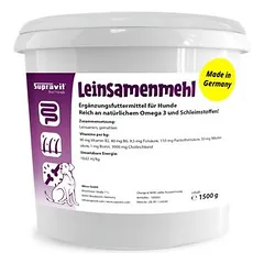 Supravit linų sėmenų miltai šunims, papildas, 500 g — 2 nuotrauka