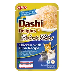 INABA Dashi Delights Delikatesiniai dribsniai Vištienos su tunu receptas 40g
