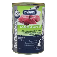 Dr. Clauders Lamb & Apple šlapias maistas šunims, 400 g parduotuvėje vetprekes.lt