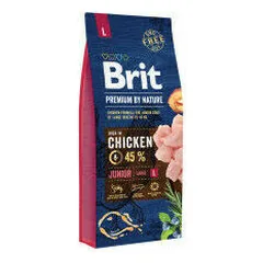 Brit Premium By Nature Junior L sausas pašaras šunims 15 kg — 3 nuotrauka