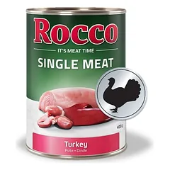 Rocco Single Meat drėgnas maistas šunims 6 x 400 g / 800 g