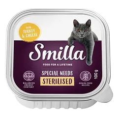 Smilla Sterilised dubenėliai drėgnas maistas katėms 6 x 100 g — 4 nuotrauka