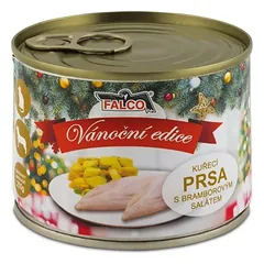 FALCO vištienos krūtinėlė su bulvėmis salotomis kalėdinė konservuota 200 g