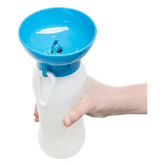 TRIXIE Kelioninis butelis-gertuvė plast., 0.55 l (pak.3) — 3 nuotrauka