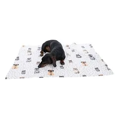 zooplus Basics pliušinė antklodė Dogs & Dots, L 100 x B 70 cm — 3 nuotrauka