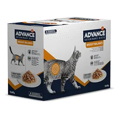 Advance WET Weight Balance Cat Konservai turinčioms anstvorio ir į nutukimą linkusioms katėms 85g (12vnt.) — 5 nuotrauka